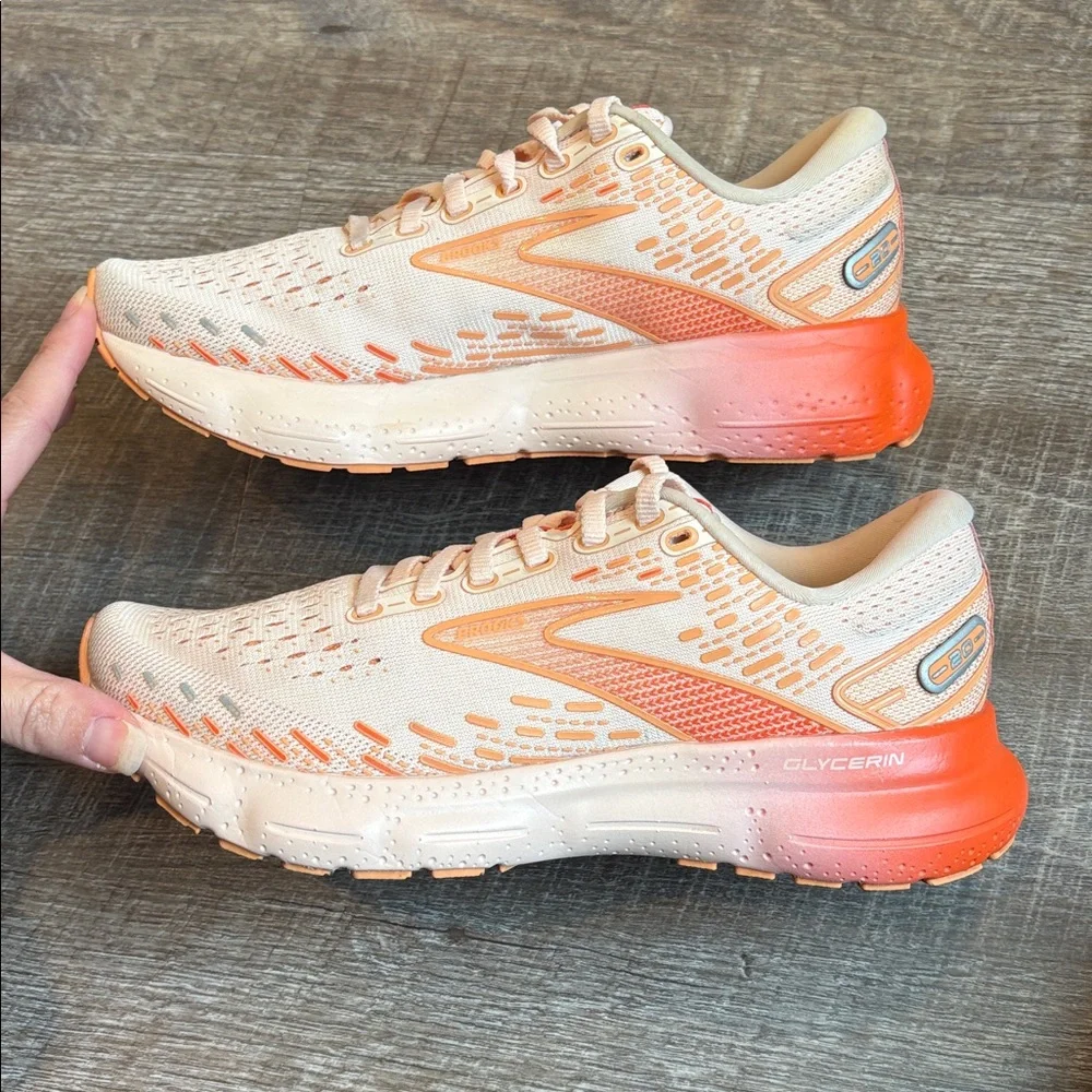 Brooks Glycerin 20 Running Shoes Women's 7 Peach/Tangerine/Orange - Picture 6 of 10